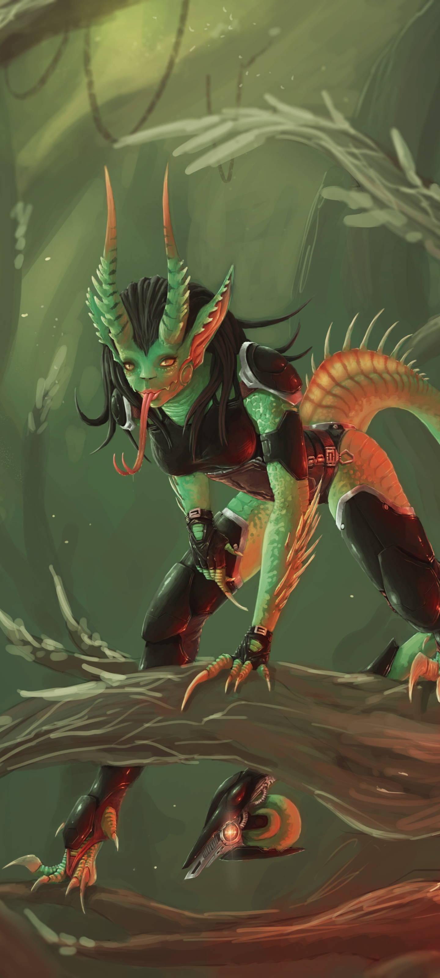 Reptilian Huntress by Hextroyal