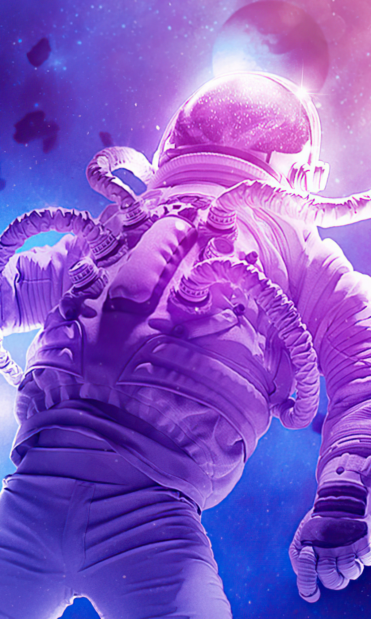 Sci Fi Astronaut Phone Wallpaper by Universegfx