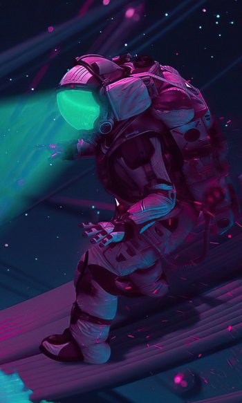 Sci Fi astronaut Phone Wallpaper