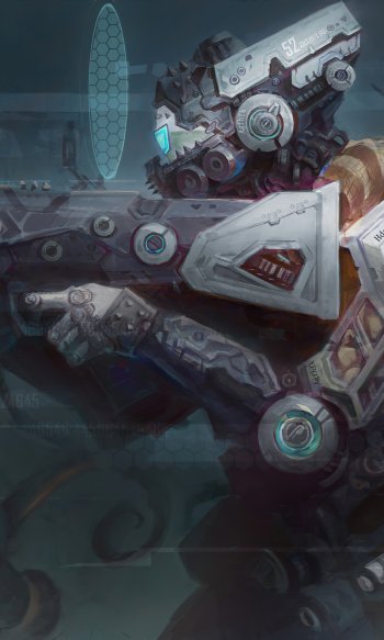futuristic Sci Fi robot Phone Wallpaper