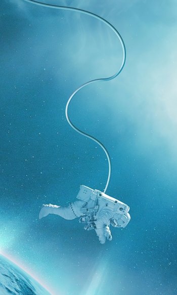 space Sci Fi astronaut Phone Wallpaper