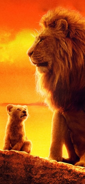 Mufasa (The Lion King) Simba movie The Lion King (2019) Phone Wallpaper