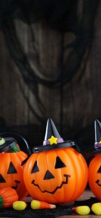 jack-o'-lantern holiday halloween Phone Wallpaper