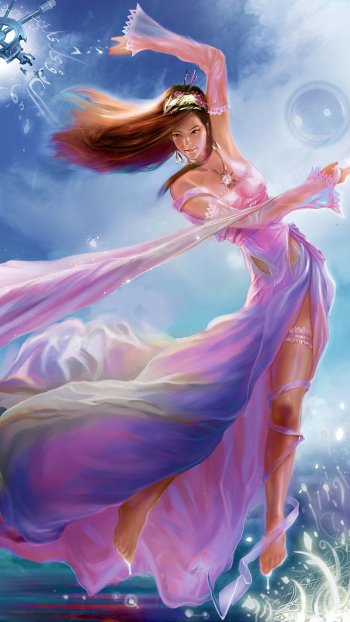 dress fantasy woman Phone Wallpaper