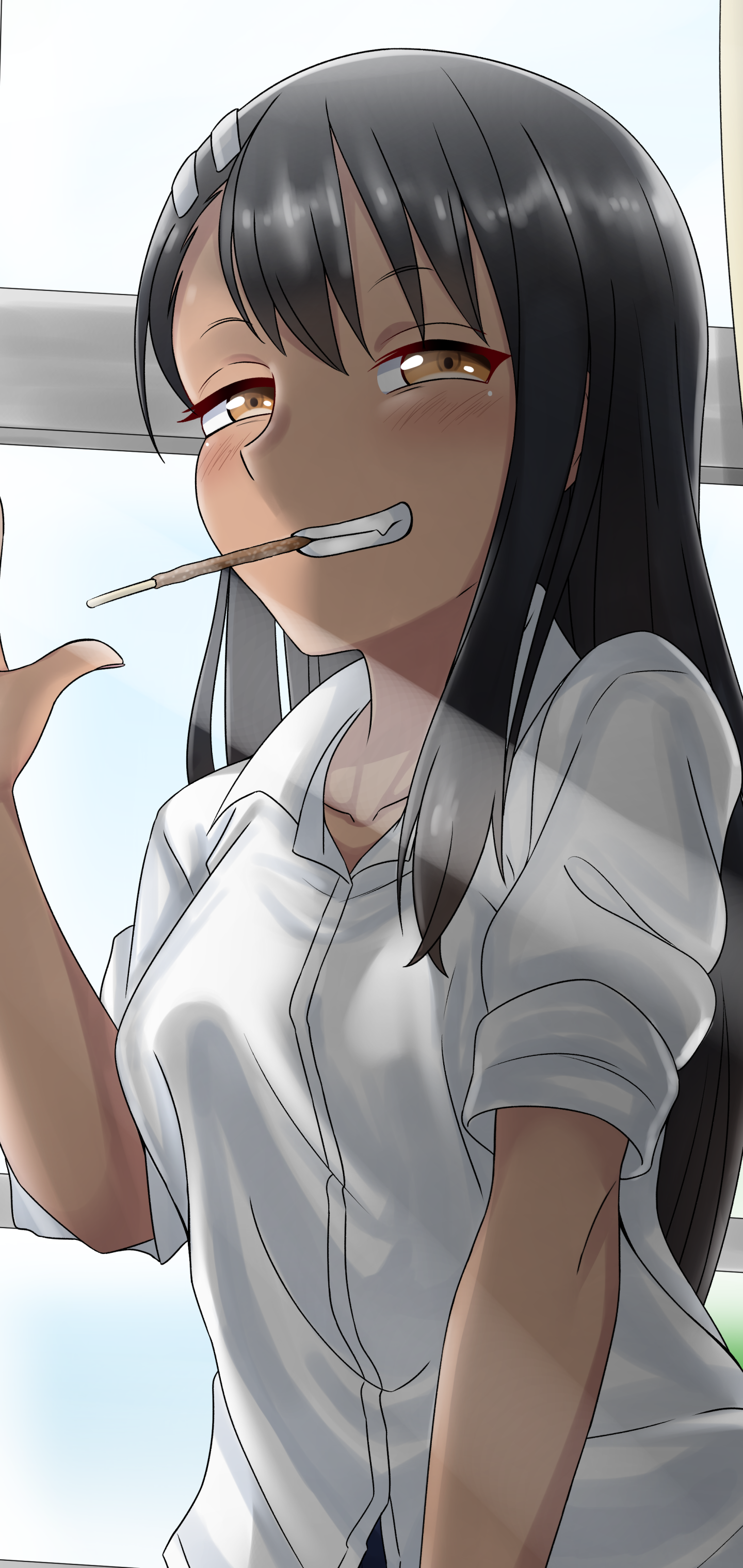 Don't Toy with Me, Miss Nagatoro Phone Wallpaper by DonGuallo