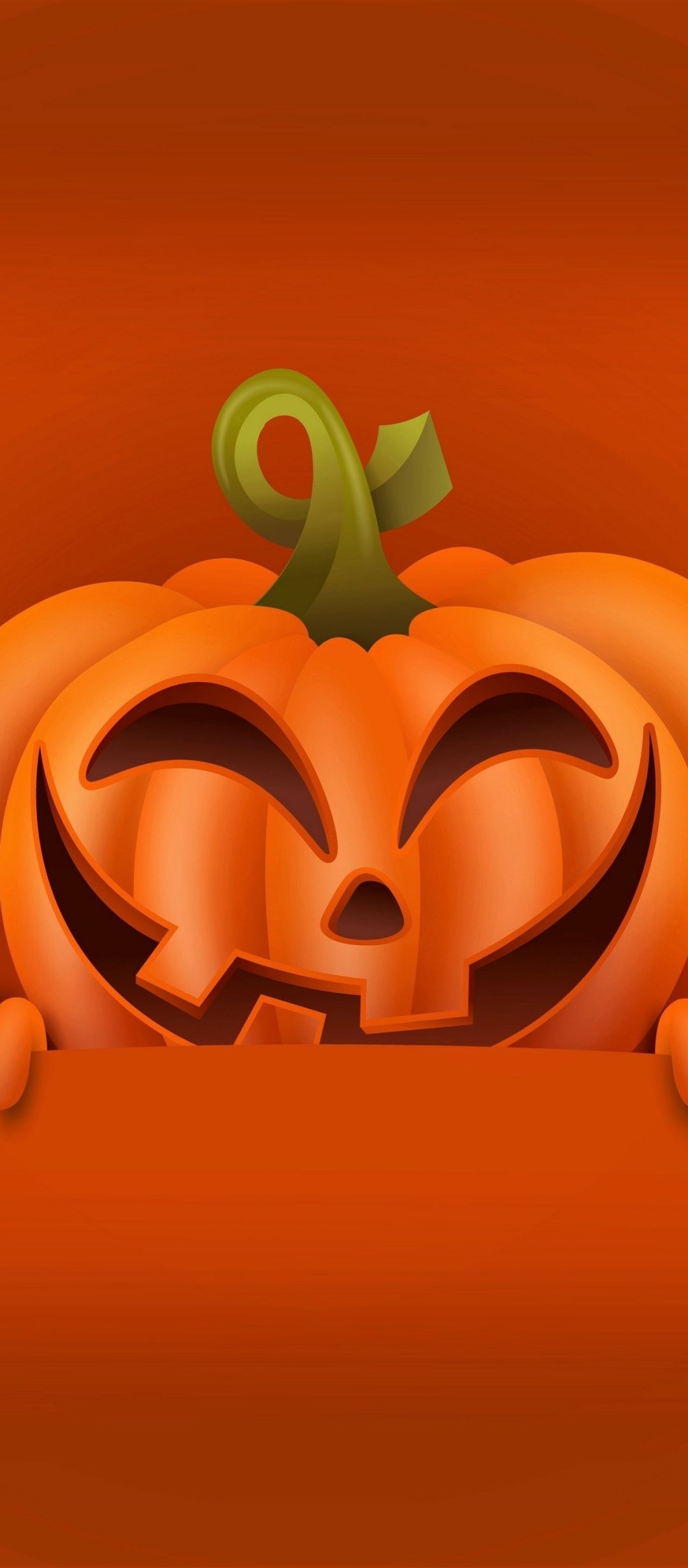 Download Orange (Color) Smile Jack-o'-lantern Holiday Halloween Phone Wallpaper
