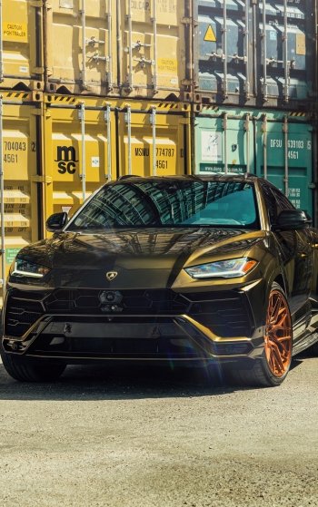 SUV vehicle Lamborghini Urus Phone Wallpaper