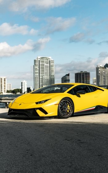 supercar vehicle Lamborghini Huracan Performante Phone Wallpaper