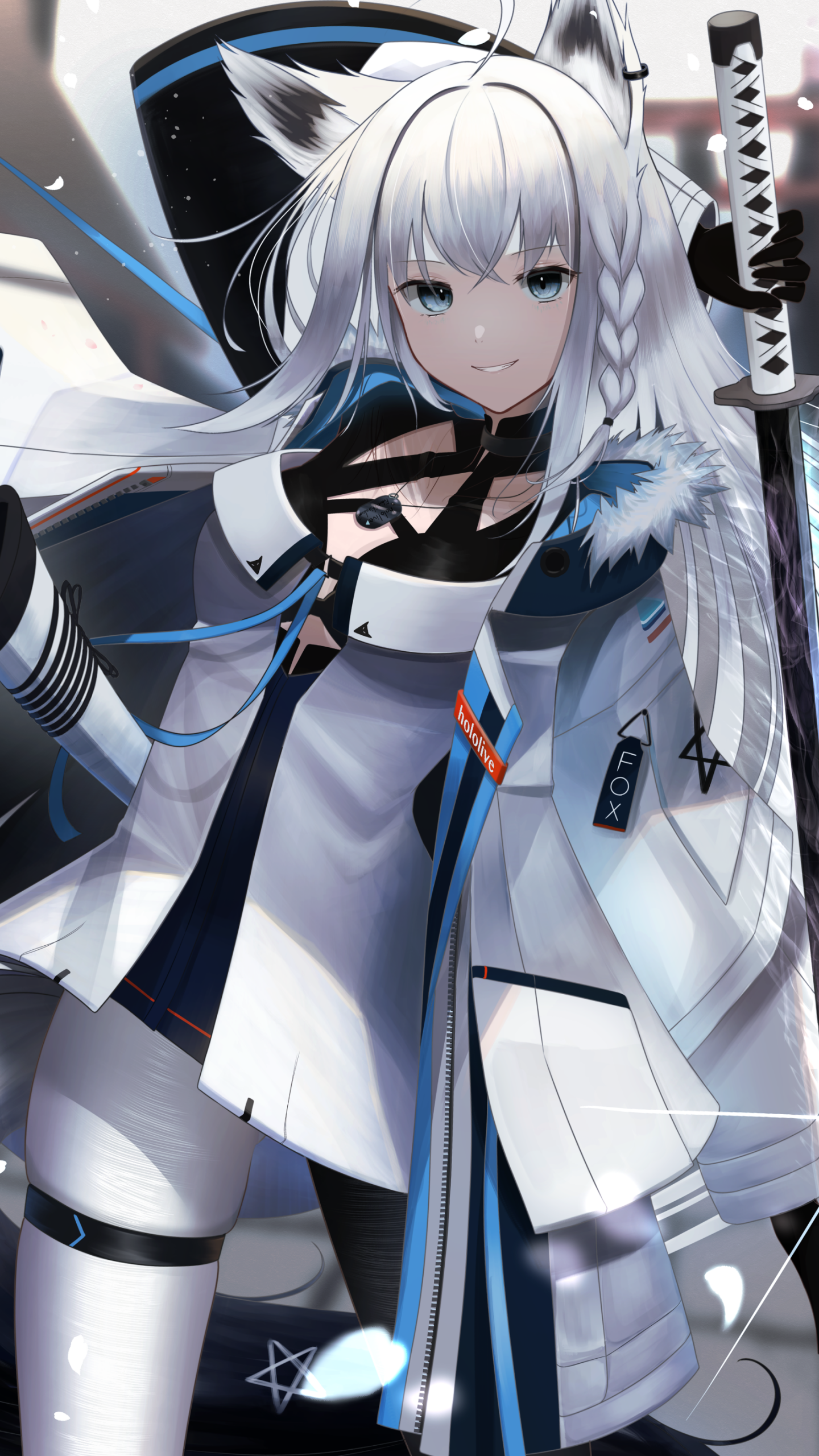 Download Shirakami Fubuki Hololive Anime Virtual Youtuber Phone Wallpaper