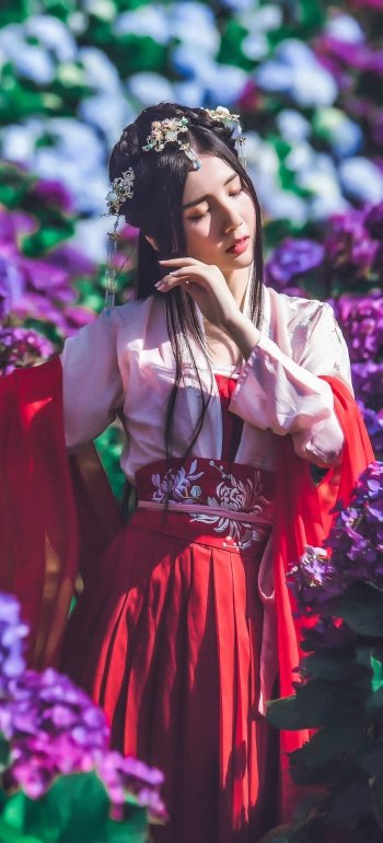 black hair mood woman asian Phone Wallpaper
