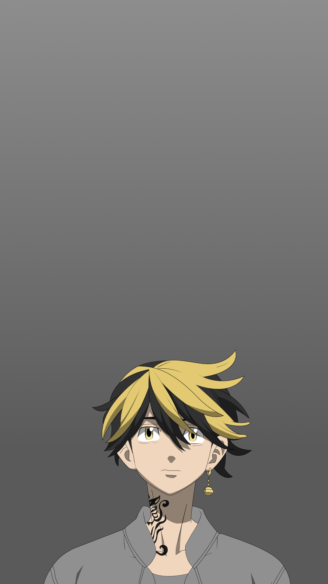 Art of Kazutora Hanemiya from Tokyo Revengers - Grey background by WalZKiller