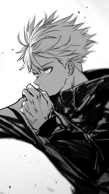 white hair Satoru Gojo Anime Jujutsu Kaisen Phone Wallpaper