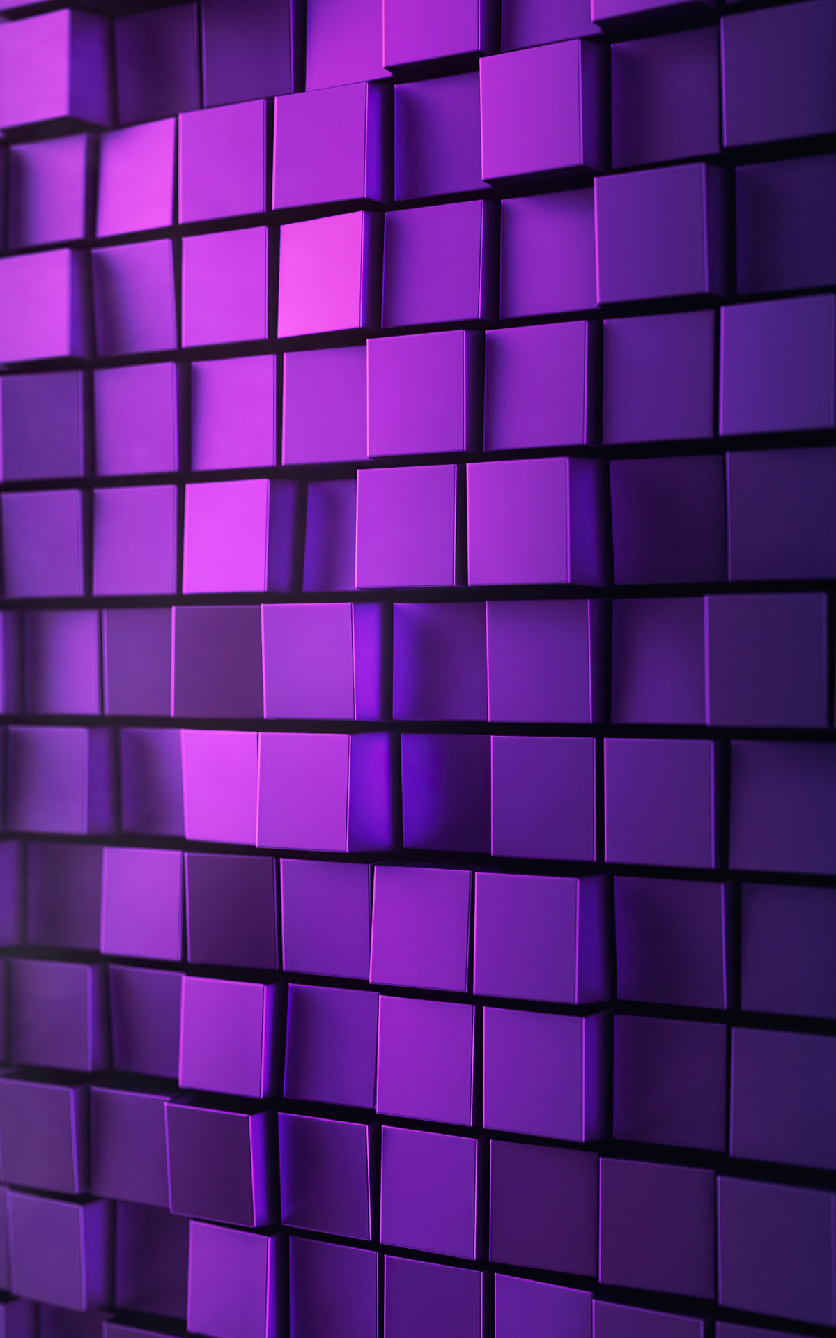 Wall of Purple Cubes
