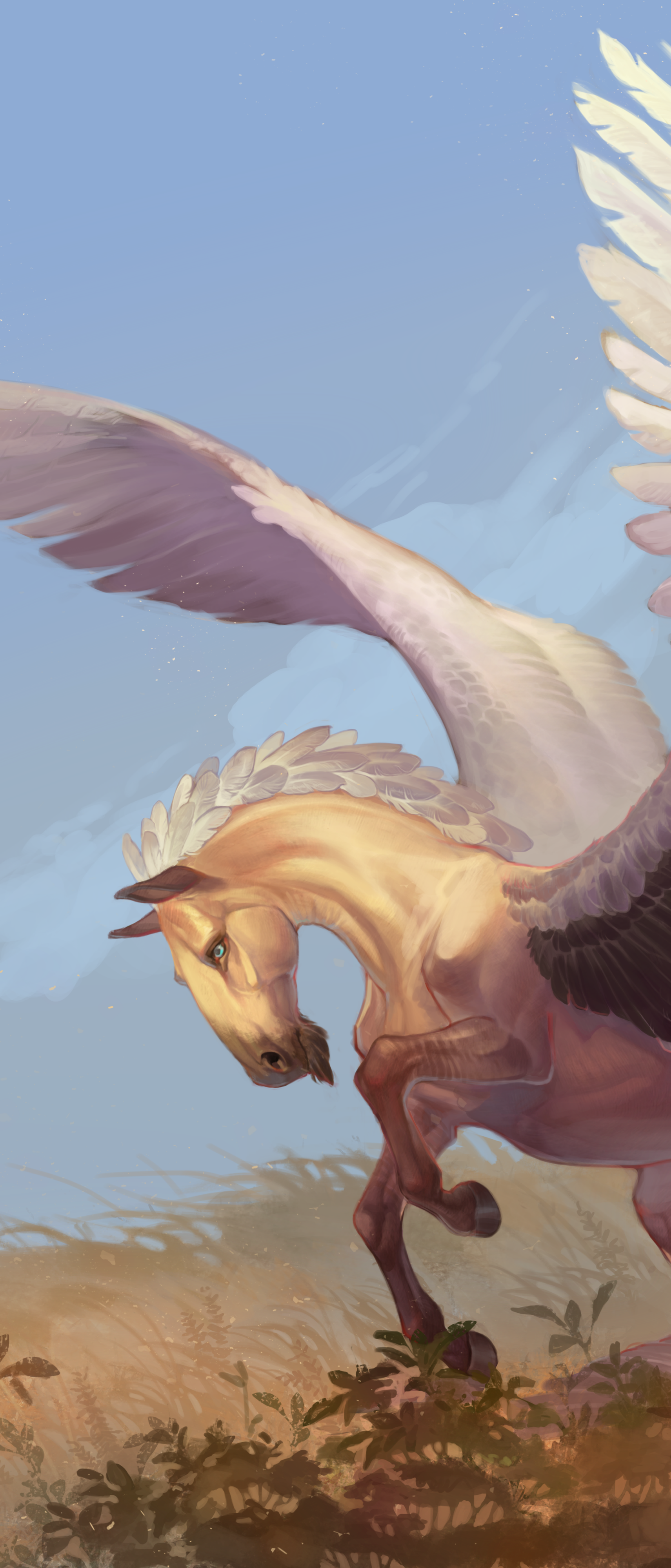 Fantasy Pegasus Phone Wallpaper by NATAnatfan