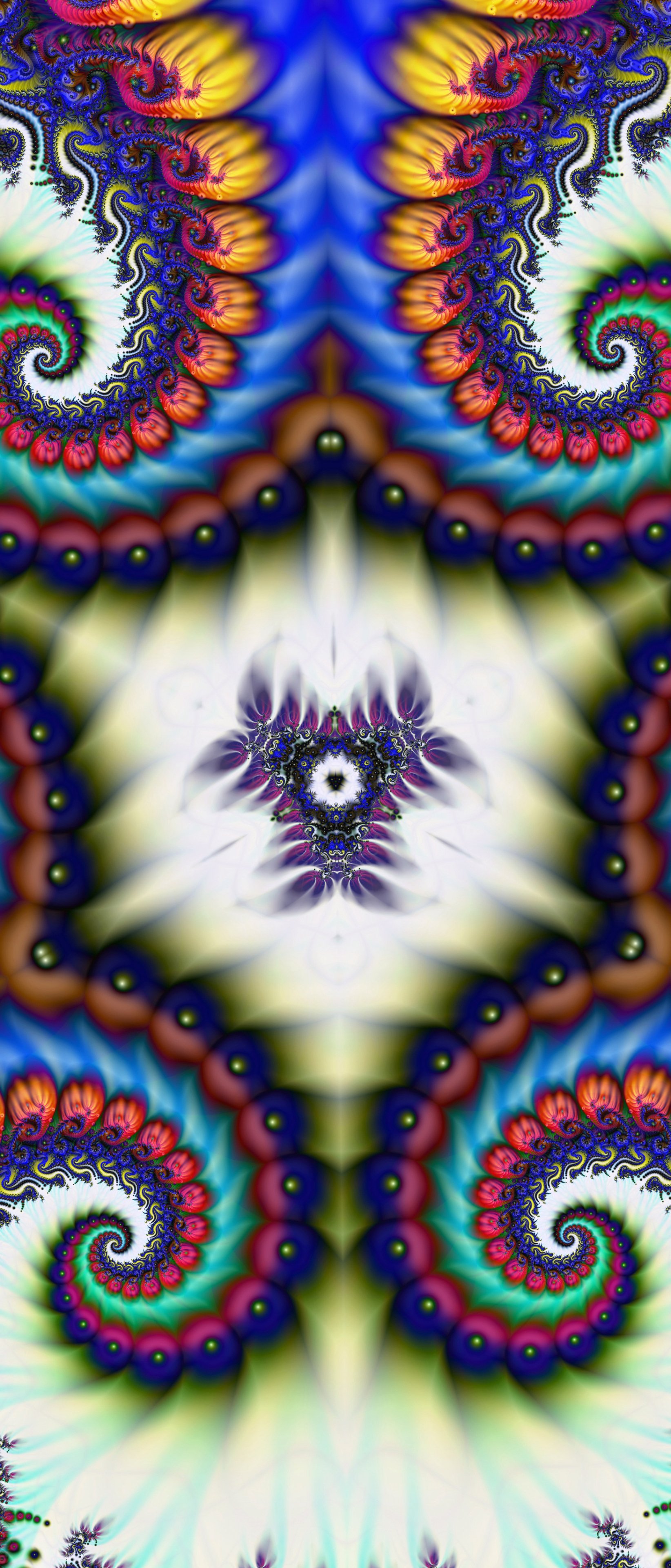 Download Symmetry Colorful Kaleidoscope Abstract Fractal Phone Wallpaper