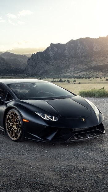 supercar black car car Lamborghini vehicle Lamborghini Huracan Performante Phone Wallpaper
