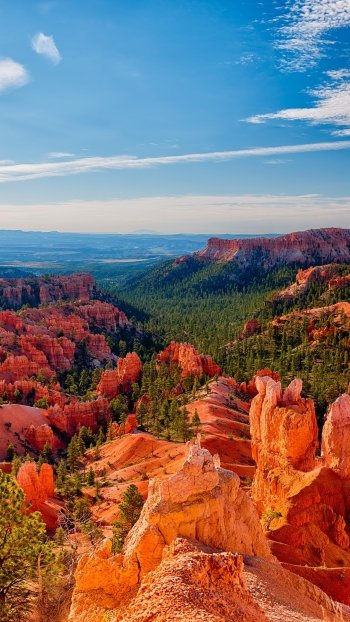 panorama landscape nature canyon USA Bryce Canyon National Park Phone Wallpaper