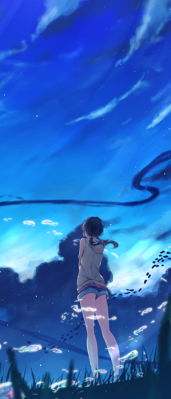 Hina Amano Anime Weathering with You Phone Wallpaper