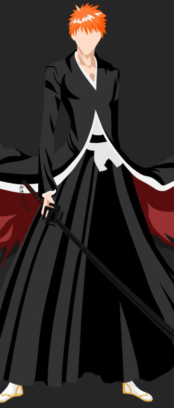 minimalist Ichigo Kurosaki Anime Bleach minimalist anime Phone Wallpaper