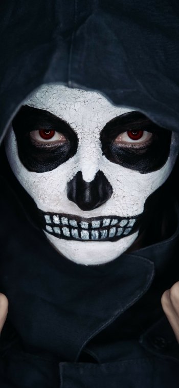 makeup face artistic sugar skull Phone Wallpaper