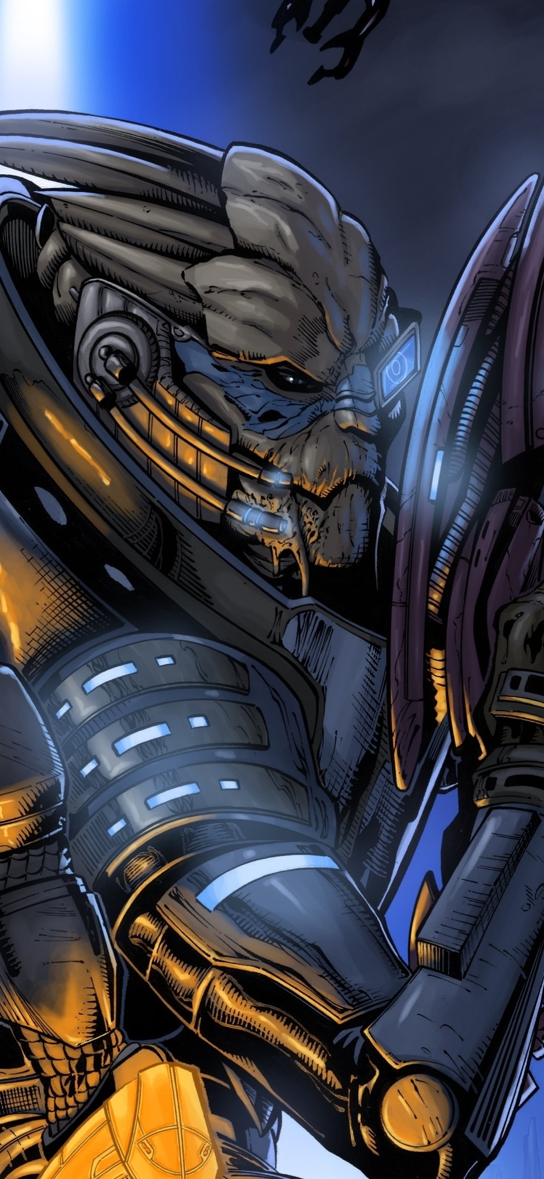 Download Warrior Garrus Vakarian Video Game Mass Effect Phone Wallpaper