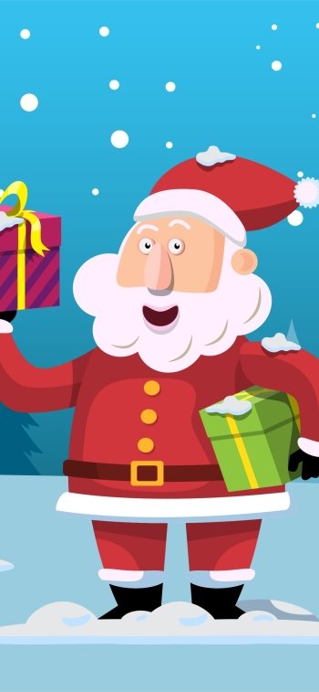Santa holiday Christmas Phone Wallpaper