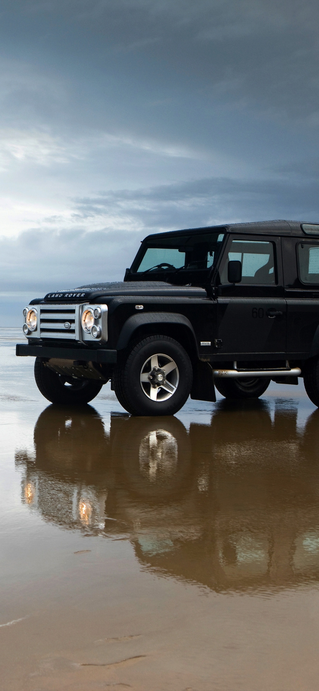 Land Rover Defender on the Beach