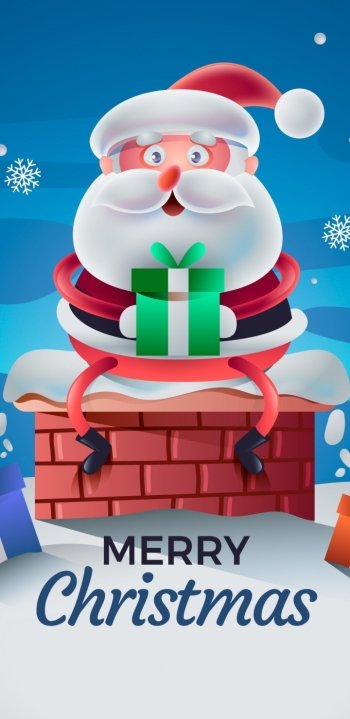 Santa Merry Christmas holiday Christmas Phone Wallpaper