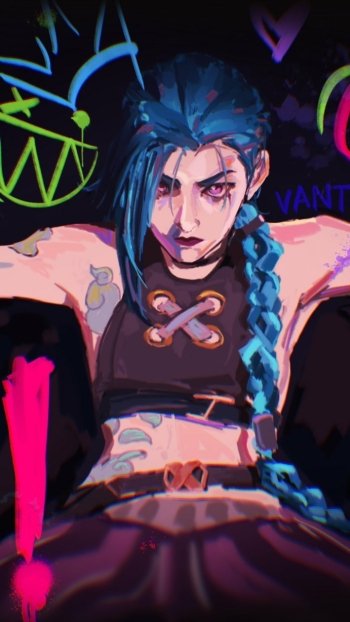 Jinx (League Of Legends) TV Show Arcane Phone Wallpaper