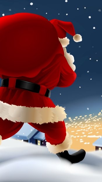 Santa holiday Christmas Phone Wallpaper