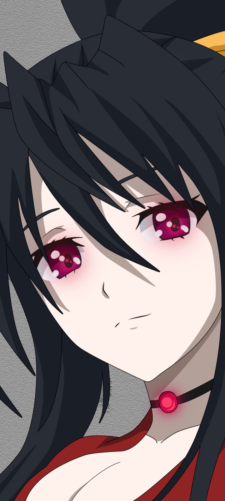Download Red Eyes Akeno Himejima Anime High School DxD Phone Wallpaper