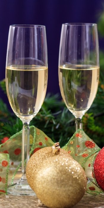 decoration glass champagne holiday Christmas Phone Wallpaper