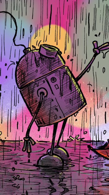  Robot Singing In The Rain by Ghotire