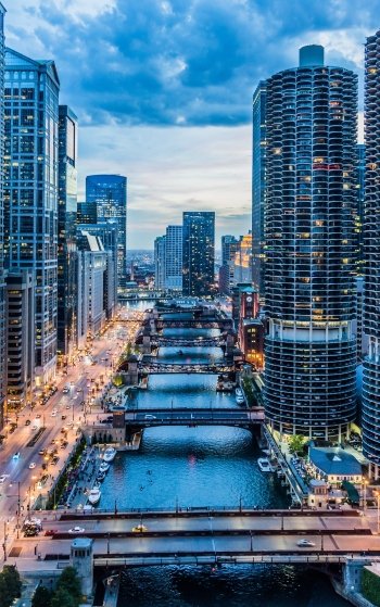 USA skyscraper city man made Chicago Phone Wallpaper