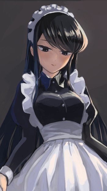 maid Komi Shouko Anime Komi Can't Communicate Phone Wallpaper