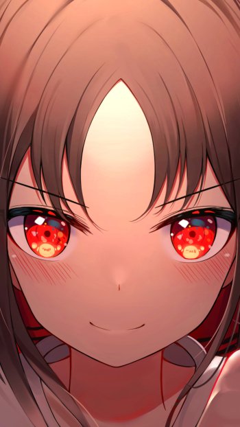 red eyes Kaguya Shinomiya Kaguya-sama: Love is War Anime Phone Wallpaper