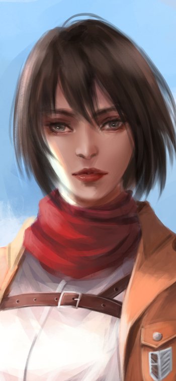 Mikasa Ackerman Anime Attack on Titan Phone Wallpaper