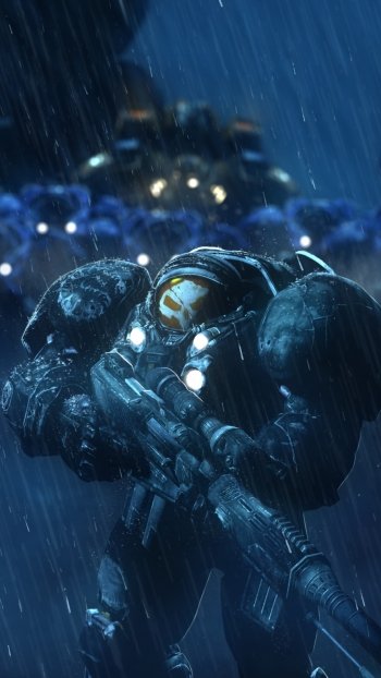 weapon warrior rain Jim Raynor video game Starcraft Phone Wallpaper