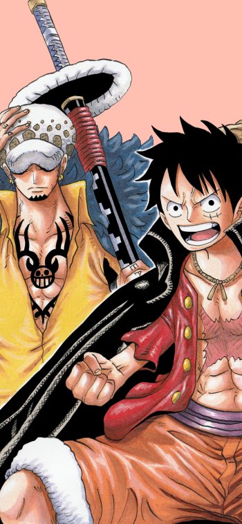 One Piece: Two Years Later Trafalgar Law Monkey D. Luffy Anime One Piece Phone Wallpaper