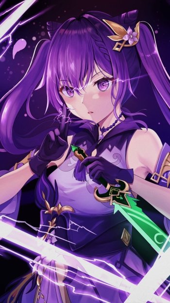 Keqing (Genshin Impact) video game Genshin Impact Phone Wallpaper