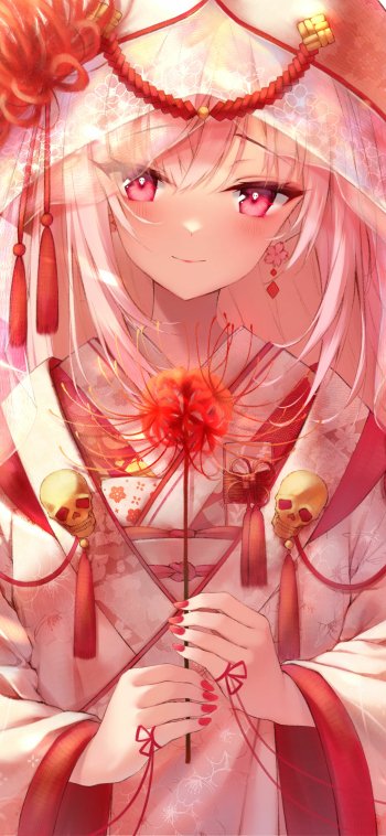 hololive Mori Calliope Anime Virtual Youtuber Phone Wallpaper