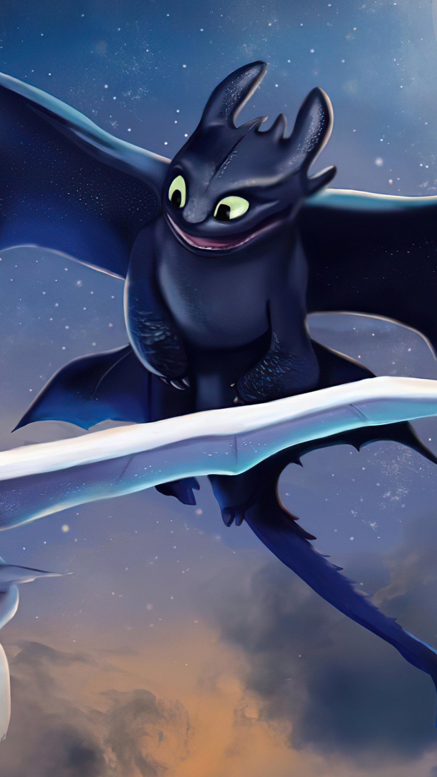 Download Toothless (How To Train Your Dragon) Dragon How To Train Your Dragon Movie How To Train Your Dragon: The Hidden World Phone Wallpaper