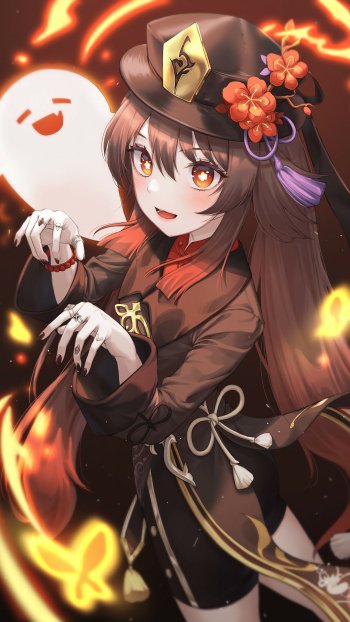 Hu Tao video game Genshin Impact Phone Wallpaper