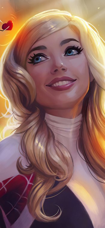 smile blonde Comic Gwen Stacy Phone Wallpaper
