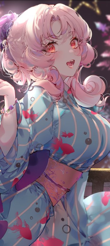 kimono Anime girl anime girl Phone Wallpaper