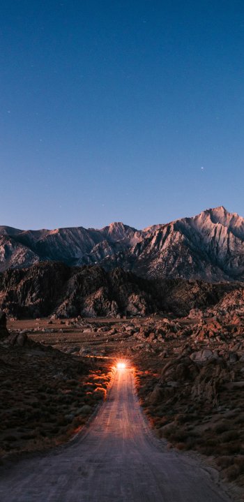 mountain man made road Phone Wallpaper