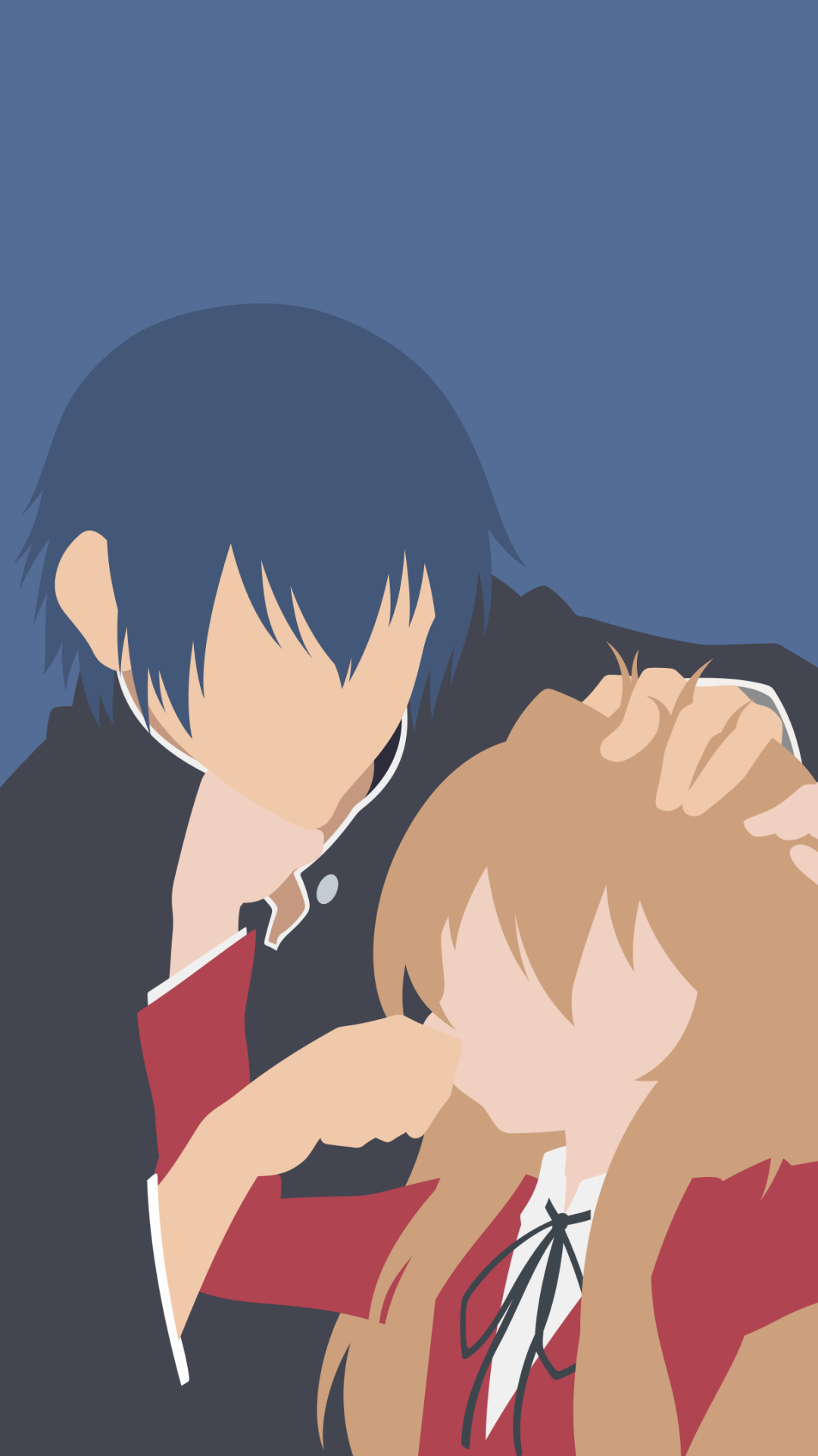 Download Ryuuji Takasu Taiga Aisaka Anime Toradora! Phone Wallpaper