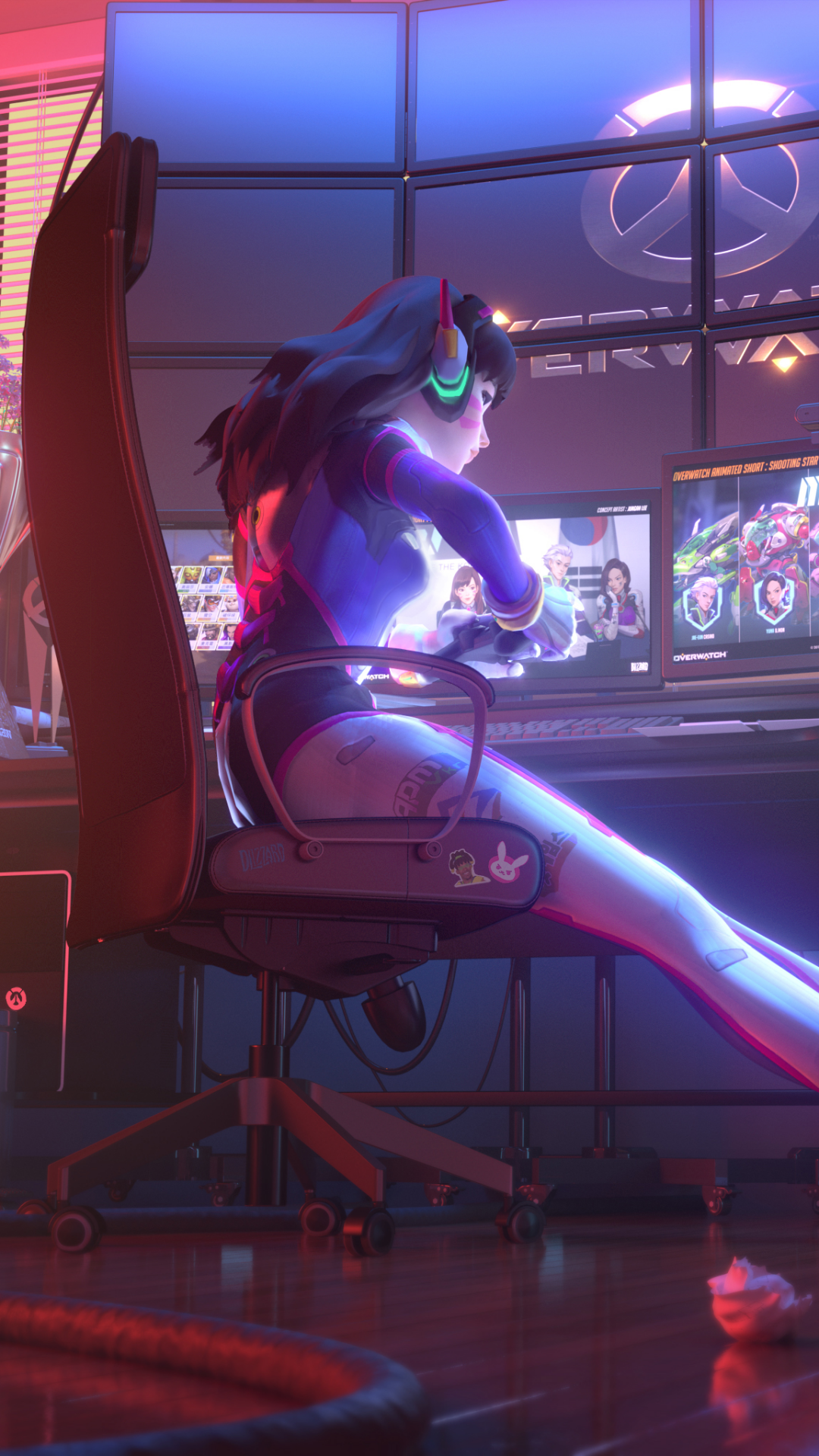 Download D.Va (Overwatch) Video Game Overwatch Phone Wallpaper