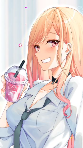 Marin Kitagawa Anime My Dress-Up Darling Phone Wallpaper