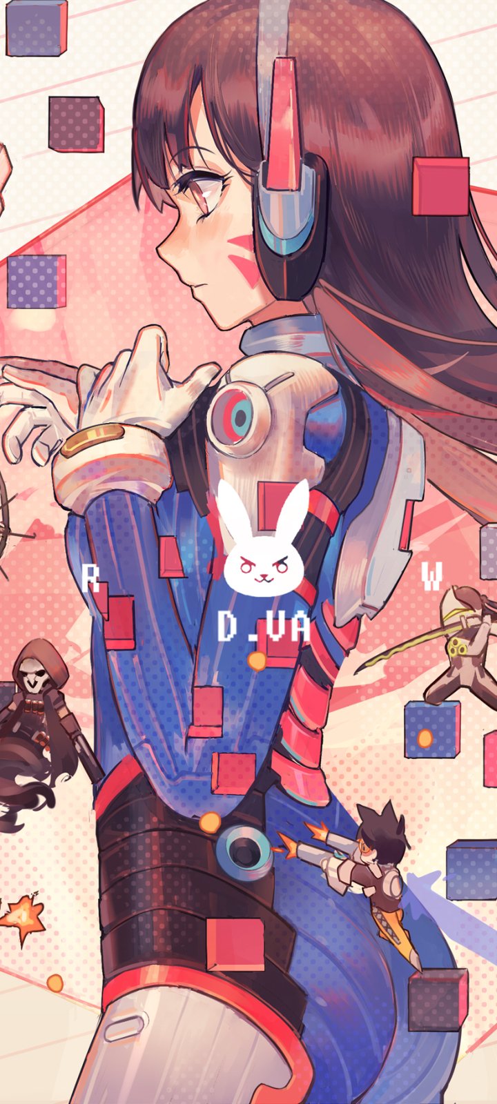 Download D.Va (Overwatch) Video Game Overwatch Phone Wallpaper